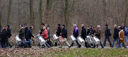 Zügli bei den Marschübungen im Hardwald