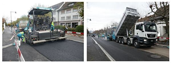 Einbau Tragschicht an der Hauptstrasse