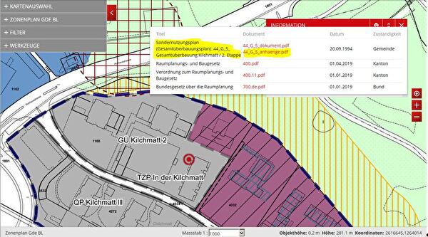 PrintScrenn Geoportal Muttenz