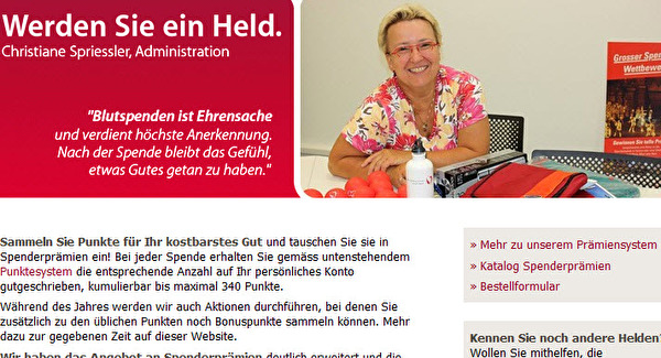 lesen Sie über das Punkte sammeln beim Blut spenden auf www.blutspende-basel.ch./spenderpraemien