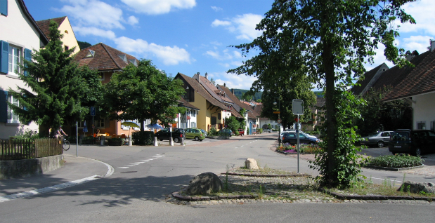 Aufnahme auf Höhe Oberdorfstrasse 1 in Richtung Süd/Ost.