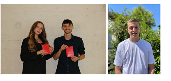 v.l.n.r Lola Luterbacher, Lucas Rombach und Julian Müller