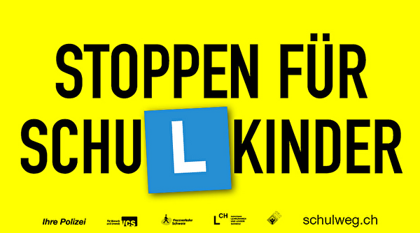 Plakat Stoppen für Schulkinder