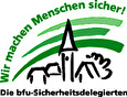 Logo bfu, Die Sicherheitsdelegierten Wir machen Menschen sicher!