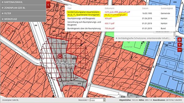 PrintScreen Geoportal Muttenz