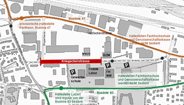 Kriegackerstrasse Totalsperrung