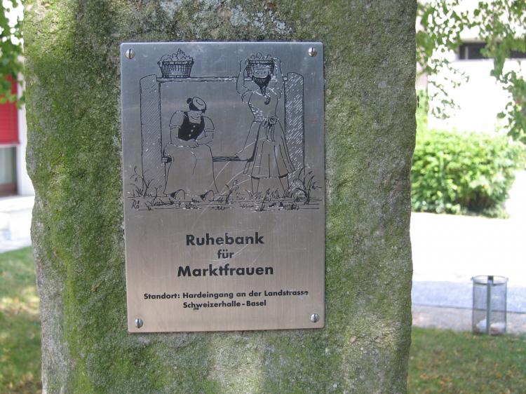 Ruhebank für Marktfrauen