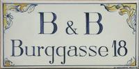 Logo/Schrifttagel des B&B Burggasse 18