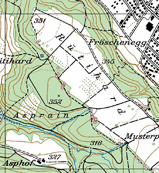 Kartenausschnitt Rütihard