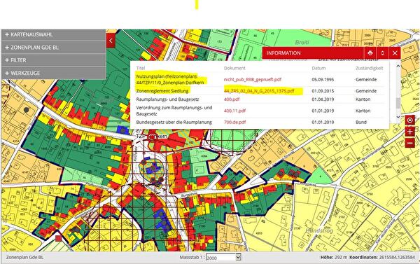 PrintScreen Geoportal Muttenz