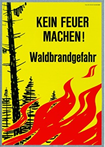 Verbotsschild Waldbrandgefahr