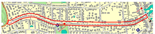 Plan Sperrung Baselstrasse/Münchensteinerstrasse