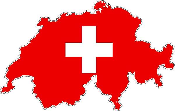Schweiz mit schweizer Kreuz