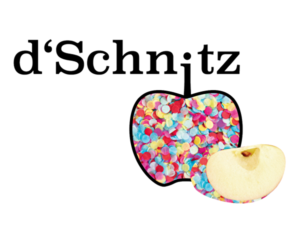 Apfel mit Konfetti
