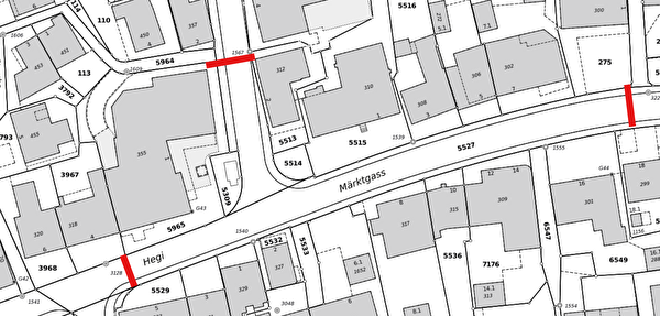 Plan Sperrung im Dorfzentrum 1. August 2025