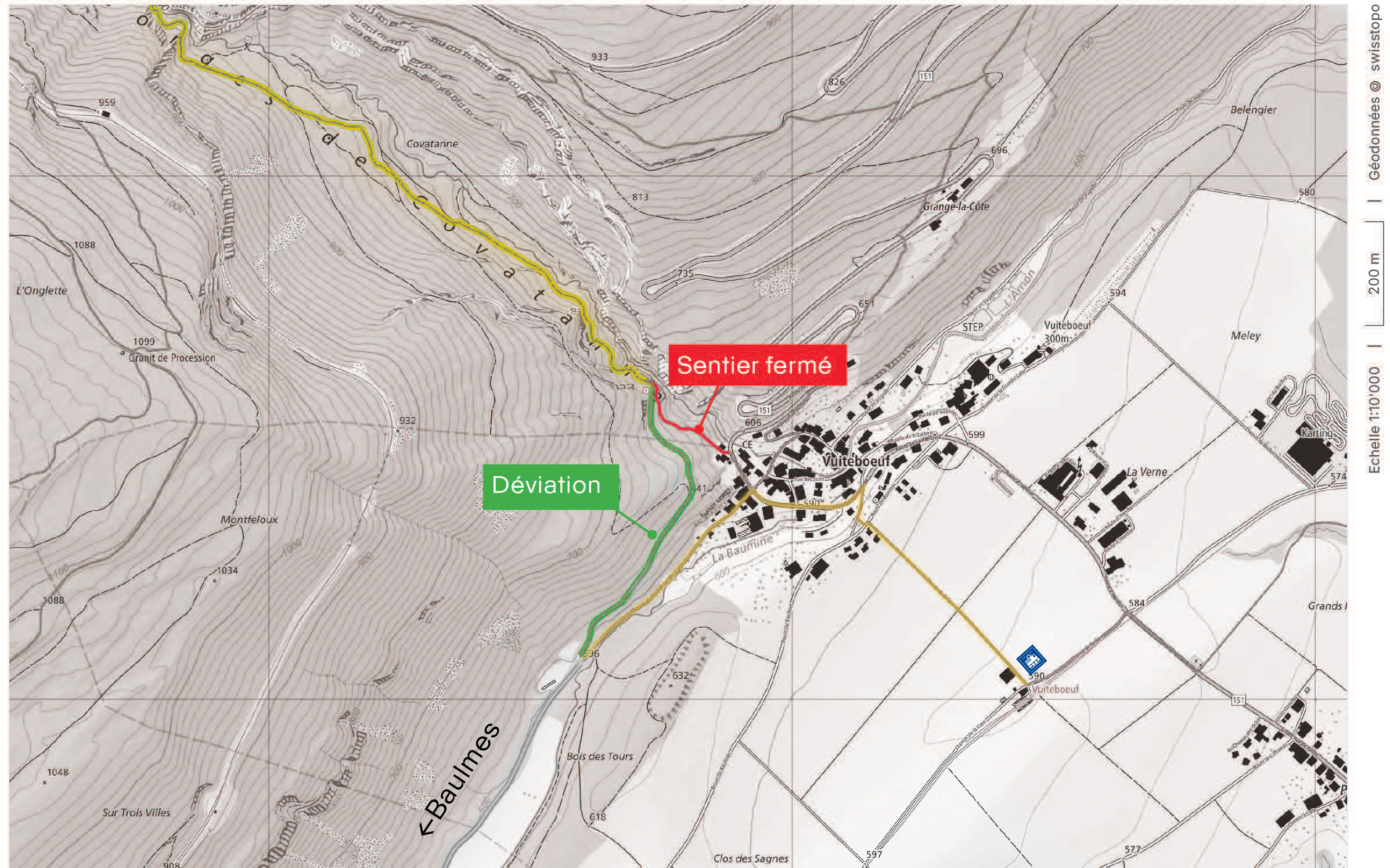 Plan déviation