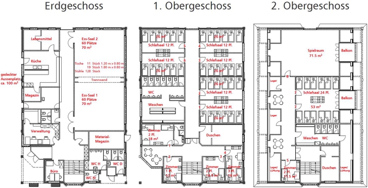 Grundriss Mehrzweckanlage Ei