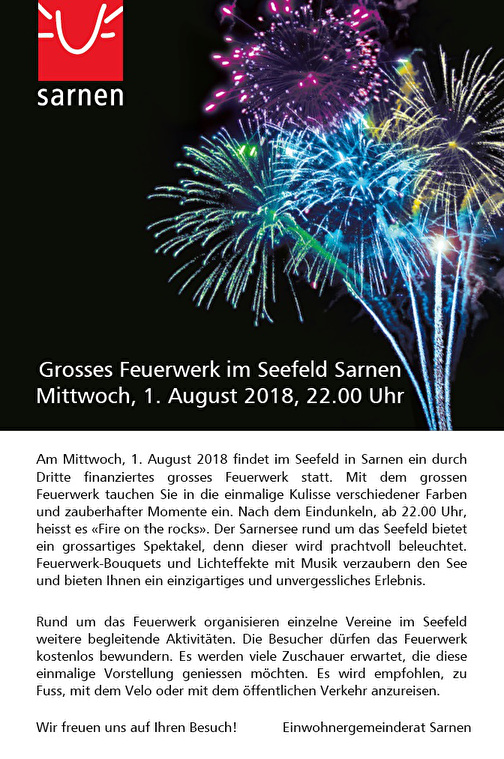 Flyer Feuerwerk 1. August