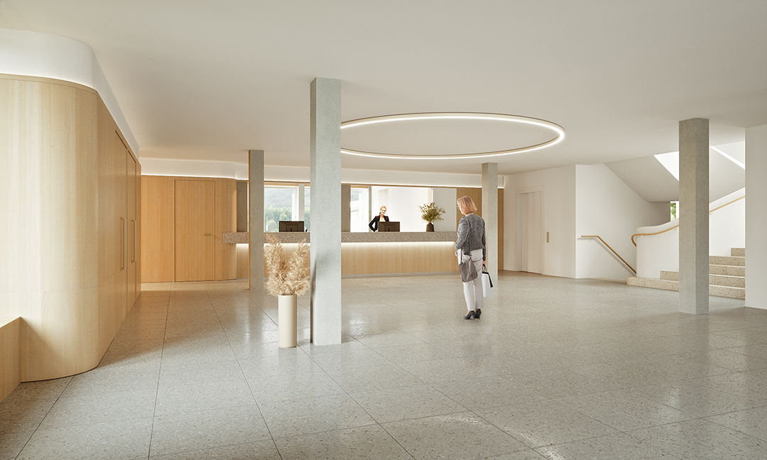 Visualisierung Kundenempfang Gemeindehaus