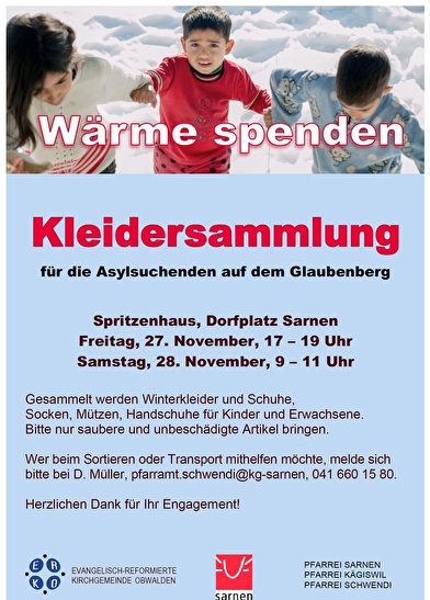 Inserat Kleidersammlung