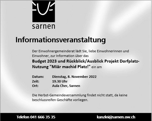 Informationsveranstaltung