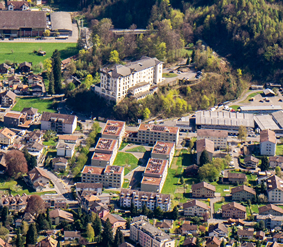 Matten bei Interlaken vom Himmel