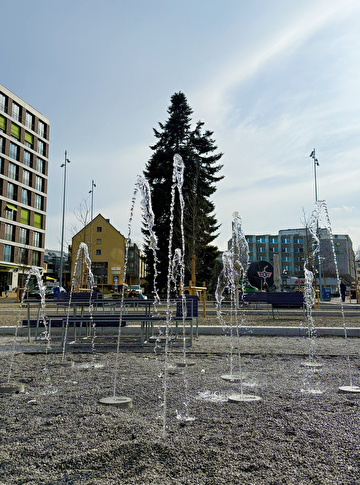 Am Samstag finden die Feierlichkeiten zur Eröffnung des Stadtplatzes Süd statt. Bild: Stadt Kloten, LN
