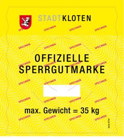 Sperrgutmarke Spezimen