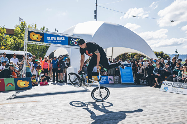 Flatland Show am slowUp in Zürich (Bild: UCI Rad- und Para-Cycling-Strassen-Weltmeisterschaften)
