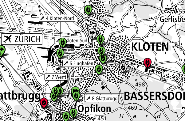 Karte Ladestationen