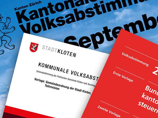 Abstimmungsunterlagen. Bild: Stadt Kloten