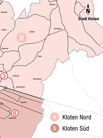 Karte mit eingezeichneter Kehrichttour Route