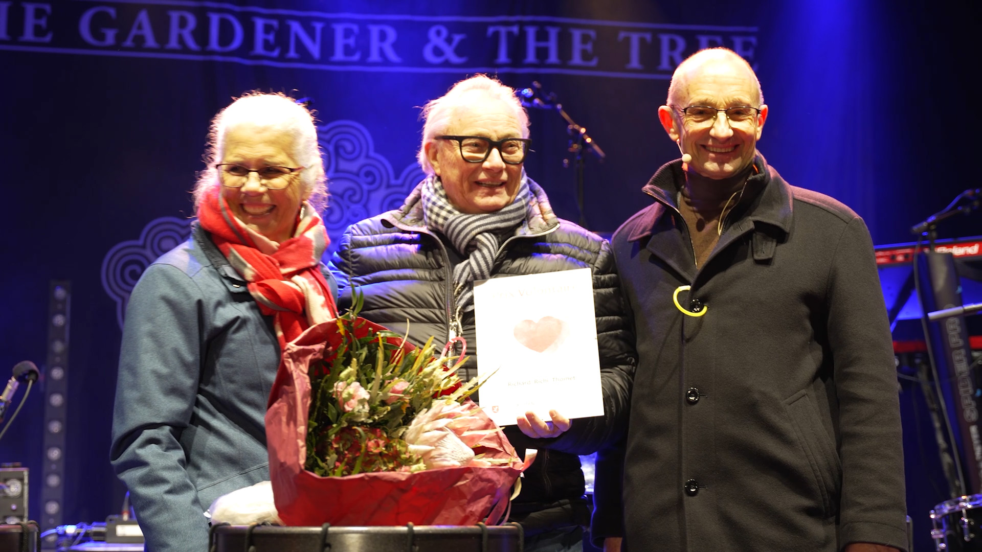 Preisträger 2022 Richard Thomet mit Stadträtin Regula Kaeser-Stöckli und Stadtpräsident René Huber