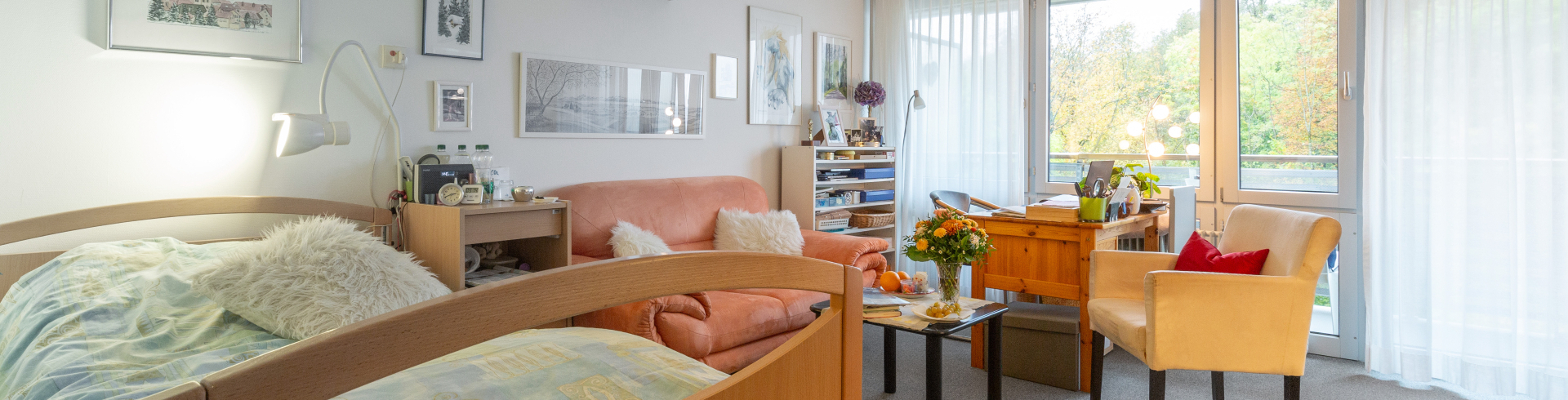 Bewohner/innen-Zimmer im Pflegezentrum im Spitz. Bild: Stadt Kloten (MGE)