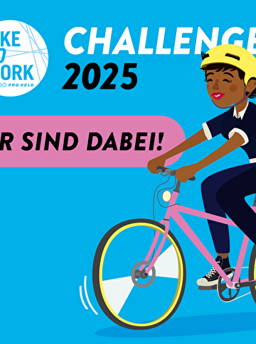Plakat von der bike to work Challenge 2025
