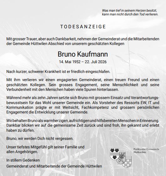 Todesanzeige