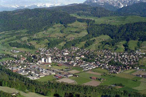 Die bekannten Moränenzüge an der Flanke des Schwarzenberges sind hier besonders gut ersichtlich.