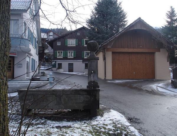 Noch heute steht im Malterser Oberdorf, an der Kreuzung der Kropfgasse mit der Martinsgasse die alte Dorfwaschhütte, als Zeuge einer vergangenen Epoche.

In unserer Zeit stellt die Wäsche einer Haushaltung keine grossen Probleme mehr. Beinahe jede Familie oder doch jedes Haus verfügt über eine vollautomatische Waschmaschine. In alten Zeiten, ja bis weit ins 20. Jahrhundert hinein, wurde in den meisten Haushaltungen nur zwei- bis viermal im Jahr gewaschen, und diese Arbeit dauerte meist mehrere Tage. Auf fast allen Bauernhöfe gab es, wenn möglich in der Nähe eines Wassergrabens, ein sogenanntes "Wöschloch". Das war eine Hütte, vielfach mit einer offenen Vorderseite, unter deren Dach eine steinerne Feuerungsanlage, ein "Feuerloch" stand. Dort wurde die grosse Wäsche abgewickelrt, wobei unter den drei bis vier Waschfrauen die Dorfneuigkeiten ausgetauscht wurden. In den Dörfern regte sich begreiflicherweise auch der Wunsch nach einem gemeinsamen "Wöschloch". Deshalb beschliss am 17. August 1774 die Dorfzwingsgemeinde "zur sicherung des feurs und comlichkeit" eine gemauerte, mit einem Ziegeldach versehene Waschhütte zum Gebrauch für die Dorfbewohner zu bauen. Der Landvogt M. Hartmann gab zu diesem Zwingsbeschluss seine Einwilligung: "Gegenwärtige verkomnus habe als recht und billich hiemit zu kreften erkennt und selber nachzuleben empfohlen".

Für eine Wäsche von zwei Tagen Dauer zahlten die Zwingsgenossen eine Miete von vier Schilling, Nichtzwingsbürger fünf Schilling. 1833 wurden ein Gusskessi und drei Standen in verschiedener Grösse angeschafft. Der Benutzungstarif erhöhte sich dadurch auf 15 bzw. 18 Schilling.

1855 besteht das Inventar aus 3 grossen Standen, 5 Waschzubern, 1 Badzuber, 2 Melchtern, 2 Göhnen, 2 Waschböcken, 1 langen Stuhl und 2 Eisenkessi. Der Wert aller dieser Gegenstände wird mit Fr. 38.-- angegeben.

Um 1870 herum ist das Bedürfnis nach einer Gemdewaschhütte nicht mehr gross. Es wurden immer mehr private Wascheinrichtungen angeschafft. Deshalb wurde die Waschhütte 1873 an Mether Bächler als Metzgerei verpachtet. Dieser Pachtvertrag wurde 1883 für vier Jahre erneuert. Der Pachtzins belief sich auf Fr. 150.-- pro Jahr. Auf Verlangen von Amtstierarzt Johann Renggli mussten 1888 an dem Gebäude, das als Metzg-, Wurst- und Verkaufslokal diente, verschiedene Verbesserungen vorgenommen werden, weshalb der Pachtzins für Metzger Bächler sich ab 1890 auf Fr. 250.-- erhöhte.

An der öffentlichen Steigerung vom 27. Februar 1902, als der Dorfzwing die Waschhütte und eine Anzahl Landparzellen versteigern leiss, kaufte Metzger Bächler die Hütte samt Umgelände für Fr. 7000.--. Damit wurde der Dorfzwind wieder von einem seiner Sorgenkinder erlöst.