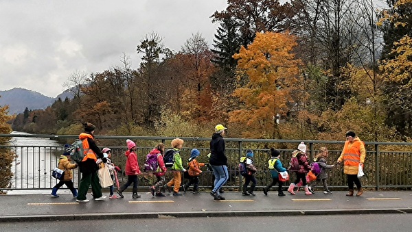 Der Pedibus unterwegs in Malters