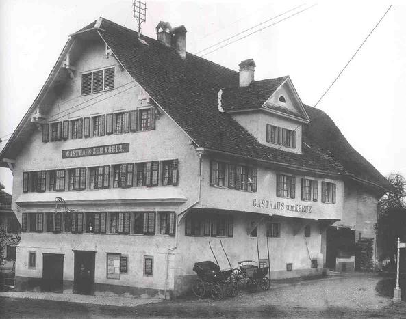Gasthaus zum Kreuz, um 1900