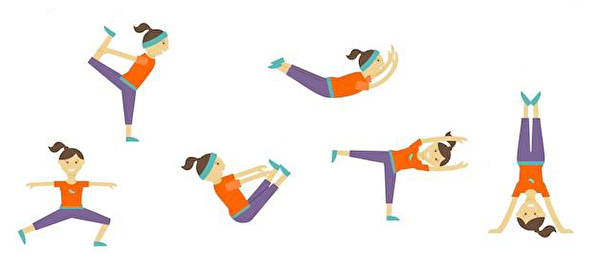 Frau, die Turnübungen macht.