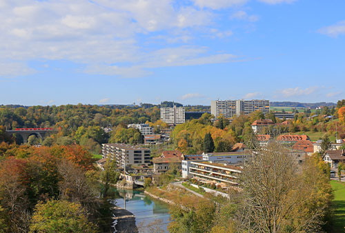 Worblaufen und die Aare.