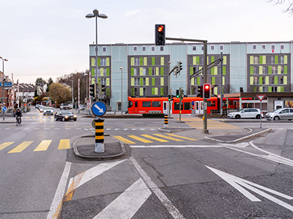Knoten Station Ittigen im April 2021