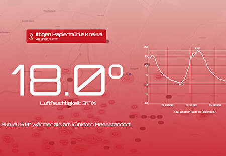 Screenshot der Urban Heat Map.