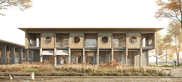 Visualisierung Neubau Schule und Sporthalle Rain.
