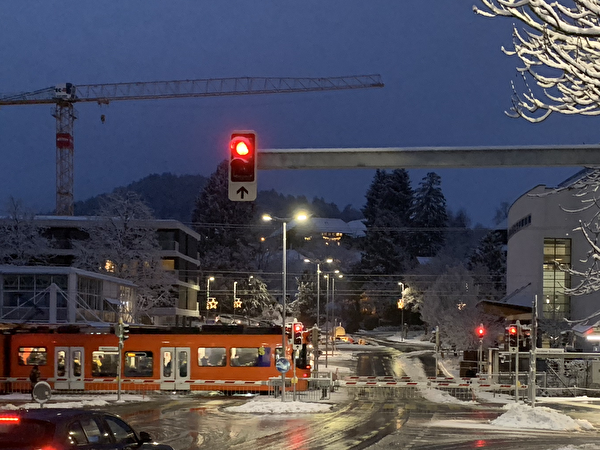 Papiermühle Ittigen im Winter.