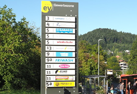 Bild Wegweiser Gewerbezone Ey