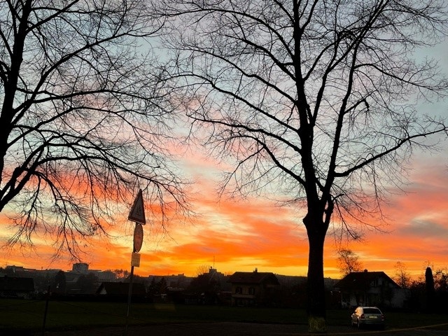 Sonnenuntergang in Ittigen
