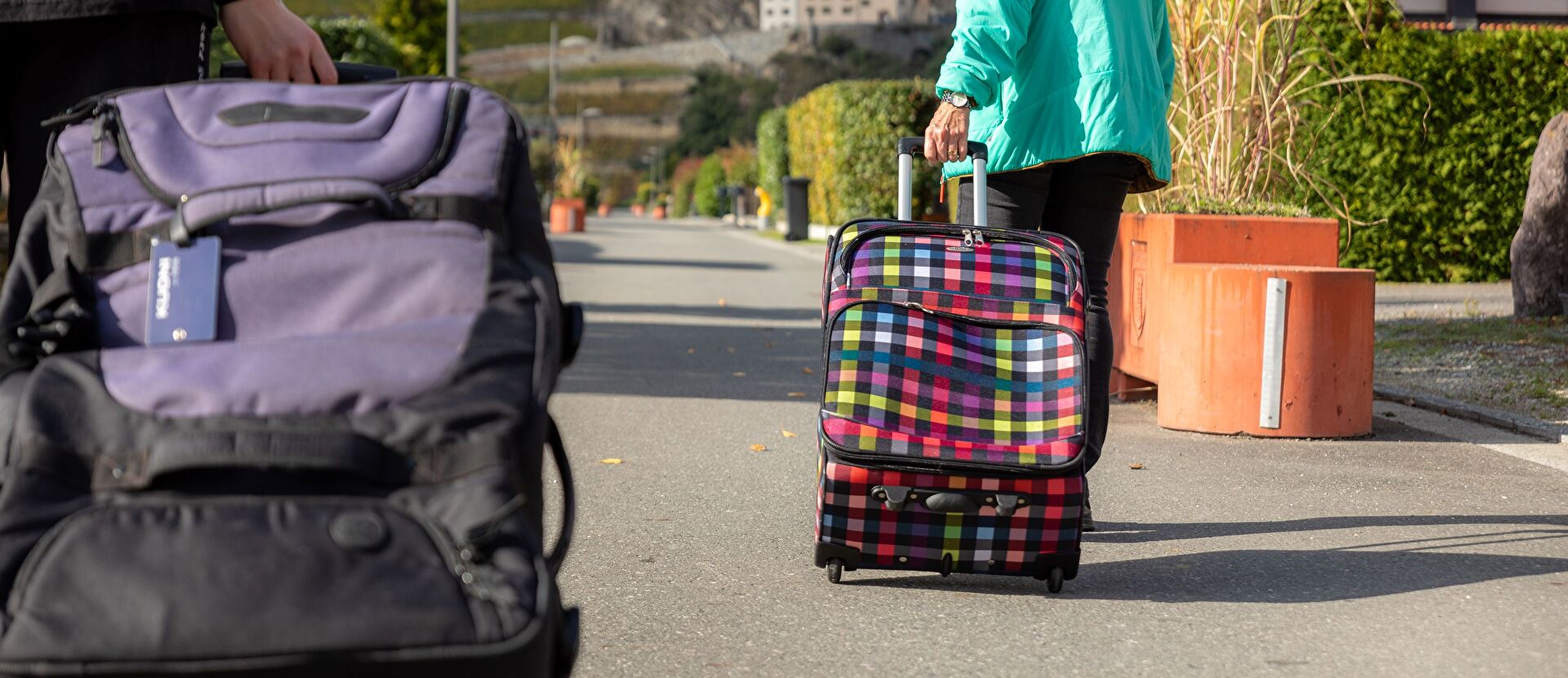 Touristes avec des valises