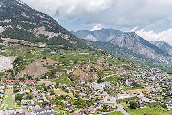 Saillon vue aérienne